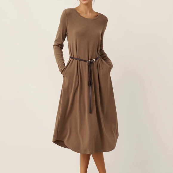 Lenzing Tencel Modal® A-Line Curved Hem Stretch Maxi Dress KAYLA - Picture 3 of 7